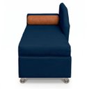 Ver imagem 7 de Sofá Cama Solteiro 1 Lugar com Baú Divã Bouclê Multifuncional Divã Quarto Hóspedes 195cm:Bouclê Azul