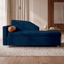 Ver imagem 1 de Sofá Cama Solteiro 1 Lugar com Baú Divã Bouclê Multifuncional Divã Quarto Hóspedes 195cm:Bouclê Azul