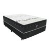 Cama Box Casal Queen Molas Ensacadas Miami Gazin 158cm Branco/preto - Suporta até 120kg por Pessoa - 2