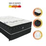 Cama Box Casal Queen Molas Ensacadas Miami Gazin 158cm Branco/preto - Suporta até 120kg por Pessoa - 5
