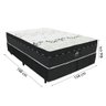Cama Box Casal Queen Molas Ensacadas Miami Gazin 158cm Branco/preto - Suporta até 120kg por Pessoa - 3