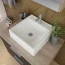 Ver imagem 5 de Conjunto Gabinete Banheiro Rubi 60cm Gabinete + Cuba + Espelheira