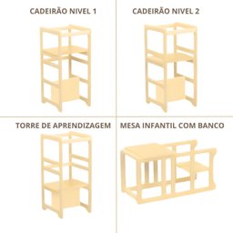 Torre de Aprendizagem Montessori Regula Altura Cadeirão - 5
