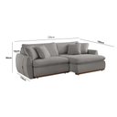 Ver imagem 2 de Sofá Cama Retrátil e Reclinável Inova 230 Cm Braço 15 Cm Meu Sofá Online