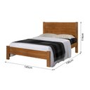 Ver imagem 3 de Cama Casal Madeira Vintage Lara - Castanho