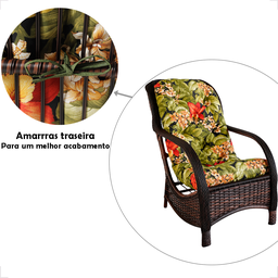 2 Almofada Impermeável P/poltrona Cadeiras de Área e Jardim - 3