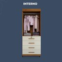Ver imagem 3 de Guarda Roupa New Maia 2 Portas 4 Gavetas com Chave Benetil Móveis