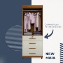 Ver imagem 5 de Guarda Roupa New Maia 2 Portas 4 Gavetas com Chave Benetil Móveis