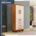 Ver imagem 6 de Guarda Roupa New Maia 2 Portas 4 Gavetas com Chave Benetil Móveis