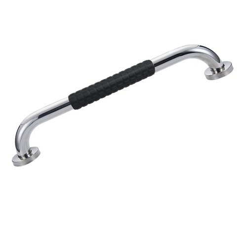 Barra de Apoio 30cm Inox Superficie Antiderrapante Banheiro Box Criança Idoso Cadeirante Gestante Ac