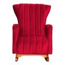 Ver imagem 2 de Poltrona Decorativa Melinda Balanço Veludo Vermelho - Fm
