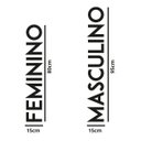 Ver imagem 2 de Adesivo Porta Sinalização Banheiro Feminino e Masculino Moderno e Minimalista