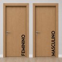 Ver imagem 3 de Adesivo Porta Sinalização Banheiro Feminino e Masculino Moderno e Minimalista
