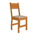 Ver imagem 4 de Kit 2 Cadeiras Estofadas para Mesa Sala de Jantar Reforçada - Freijó/savana