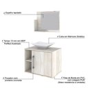 Ver imagem 4 de Conjunto Balcão C-cuba L38 e Espelheira Soft 600 Nogal C-preto Ônix Snow