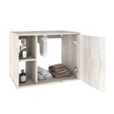 Ver imagem 3 de Conjunto Balcão C-cuba L38 e Espelheira Soft 600 Nogal C-preto Ônix Snow