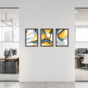 Ver imagem 3 de Tríptico - Quadros Decorativos Abstratos Linhas Grande:Madeira