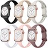 Lerobo 6 Pulseiras Slim de Silicone Compatíveis com Apple Watch (cores Variadas) - 1