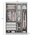 Ver imagem 3 de Modulado 4 Portas 3 Gavetas - Rizon-Branco - Móveis Novo Horizonte
