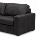 Ver imagem 5 de Sofá 3 Lugares Couro Black Obsidiana Legitimo Natural Premium 235cm Adel Dekorien
