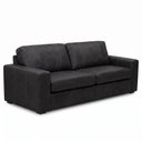 Ver imagem 3 de Sofá 3 Lugares Couro Black Obsidiana Legitimo Natural Premium 235cm Adel Dekorien