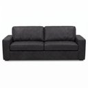 Ver imagem 4 de Sofá 3 Lugares Couro Black Obsidiana Legitimo Natural Premium 235cm Adel Dekorien