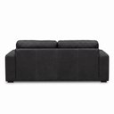 Ver imagem 6 de Sofá 3 Lugares Couro Black Obsidiana Legitimo Natural Premium 235cm Adel Dekorien