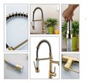 Ver imagem 2 de Torneira Cozinha Dourada Monocomando Gourmet Spray 50cm Luxo Agua Quente e Fria