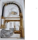 Ver imagem 3 de Torneira Cozinha Dourada Monocomando Gourmet Spray 50cm Luxo Agua Quente e Fria
