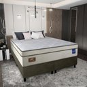 Ver imagem 1 de Cama Box Conjugado Queen com Colchão (158x73x198) Lux Firm Gazin Cr35315 Areia/marrom