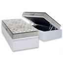 Ver imagem 1 de Cama Box Baú Solteiro: Colchão Espuma Anjos D33 Orthosono Pillow Top + Base CRC Courano White(