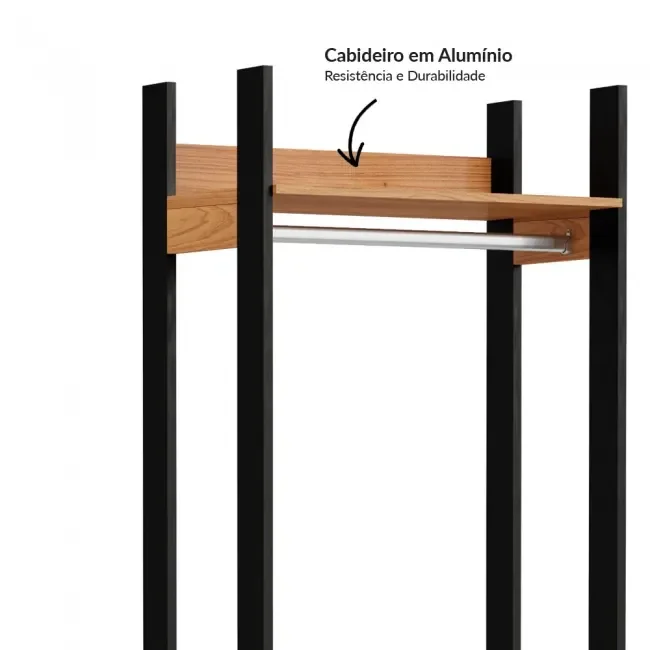 Guarda Roupa Closet Industrial Modulado 1 Peça 73,5cm 100% MDF   - 5