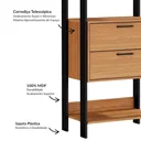 Ver imagem 4 de Guarda Roupa Closet Industrial Modulado 2 Peças 145,4cm 100% MDF Marrom/Freijó/Preto Fosco