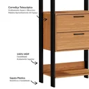 Ver imagem 5 de Guarda Roupa Closet Industrial Modulado 3 Peças 4 Gavetas 217,2cm 100% MDF Marrom/Freijó/Preto Fosco