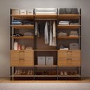 Ver imagem 2 de Guarda Roupa Closet Industrial Modulado 3 Peças 4 Gavetas 217,2cm 100% MDF  