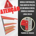 Ver imagem 2 de Mini Porta Pallet 200 kg por Nivel Continuação com 5 Niveis Laranja com MDF Cru