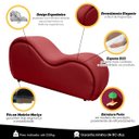 Ver imagem 5 de Poltrona Tantra Divã Exótico Recamier Corino Facto Vermelho Sofa Store