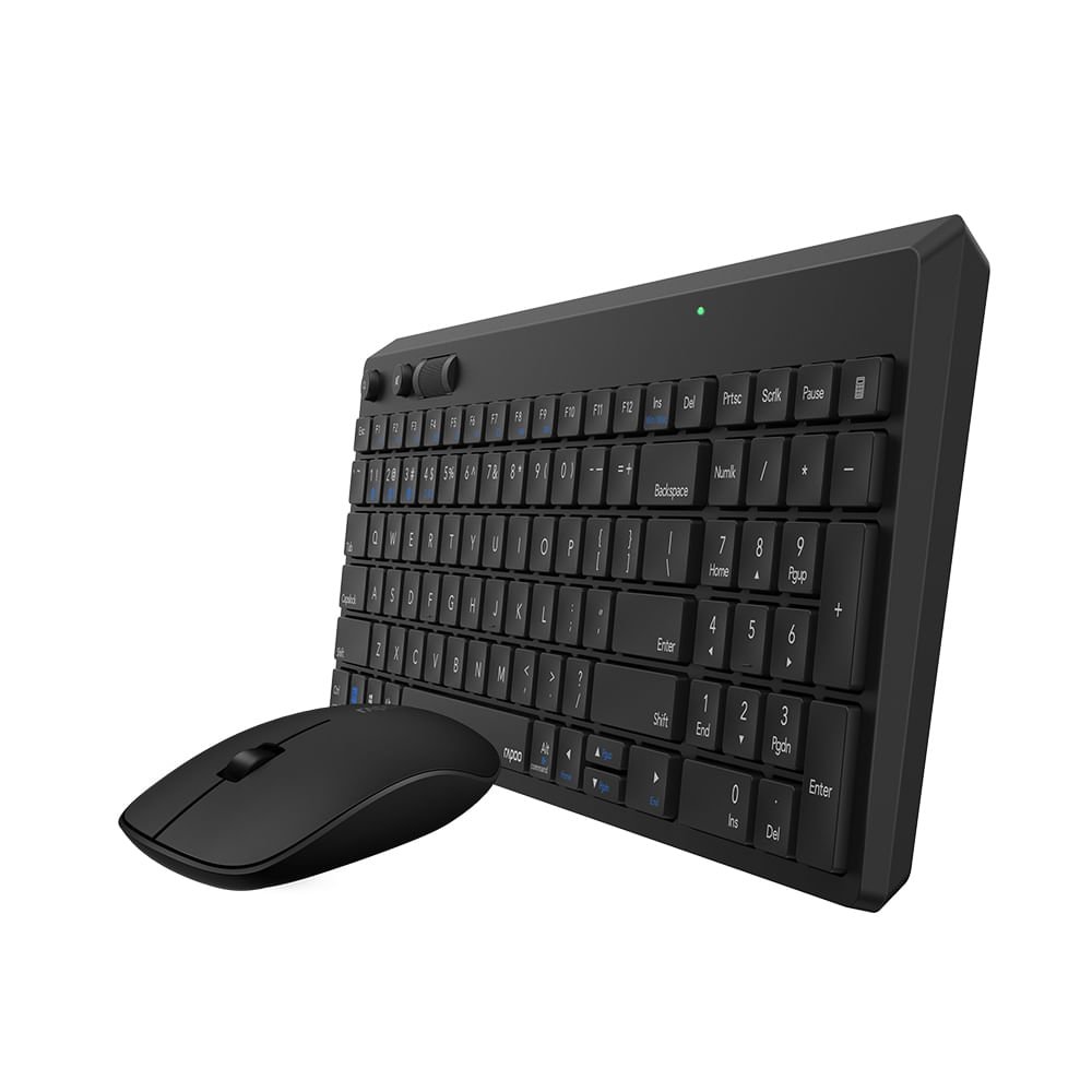 Combo Rapoo Teclado e Mouse sem Fio 2.4 ghz Black 5 Anos de Garantia Pilha Inclusa 8050T - RA003OUT  - 4