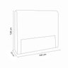 Cabeceira Casal Estofada Capitône com Frame Paris 140 Cm para Cama Box Sintético Branco - 5