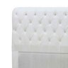 Cabeceira Casal Estofada Capitône com Frame Paris 140 Cm para Cama Box Sintético Branco - 3