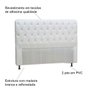 Cabeceira Casal Estofada Capitône com Frame Paris 140 Cm para Cama Box Sintético Branco - 4