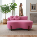 Ver imagem 2 de Namoradeira Sofá Feijão Lounge 120cm Orgânica Suede Rosa