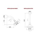 Ver imagem 4 de Ducha Lorenzetti Loren Flex 7029 B16 com Cano Flexível de Parede / Teto Preto