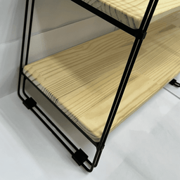 Nicho Prateleira Pinus 25 Cm X 120 Cm - Super Luxo C/suporte Preto - 8