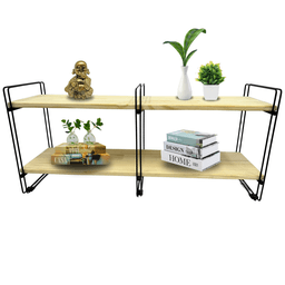 Nicho Prateleira Pinus 25 Cm X 120 Cm - Super Luxo C/suporte Preto - 2