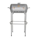 Ver imagem 2 de Churrasqueira Alumínio Fundido a Bafo Prata Pé e Suporte