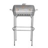Churrasqueira Alumínio Fundido a Bafo Prata Pé e Suporte - 2