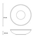Ver imagem 2 de Prato Fundo Basic Dove 21cm Cerâmica Porto Brasil Cozinha Gourmet Mesa Posta Avulso