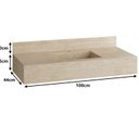 Ver imagem 2 de Bancada em Porcelanato para Banheiro Completa Alto Padrão 100cm X 15cm com Cuba Esculpida Helena