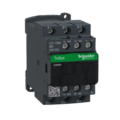 Contator Tripolar Tesys Deca 9a 1na+1nf 24vcc Lc1d09bd 24v 9a